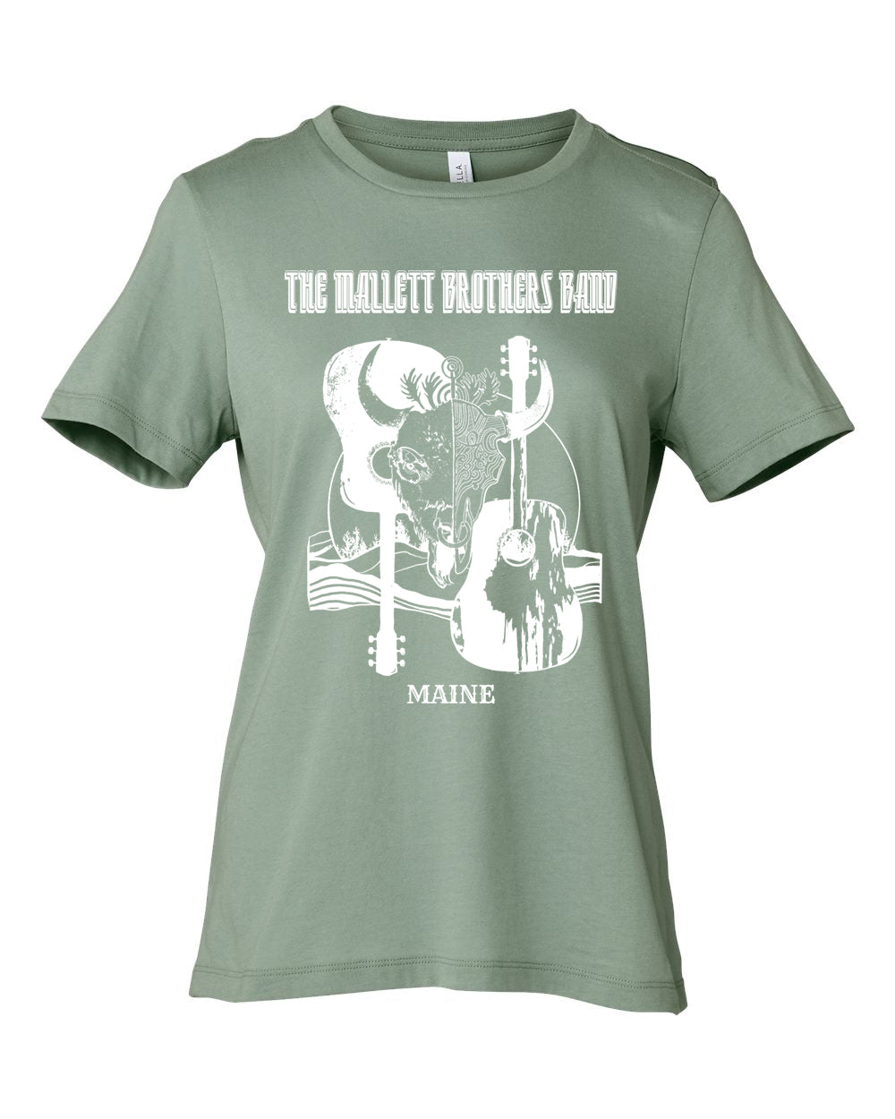 The Mallett Brothers Band Skull ladies tee - Sage