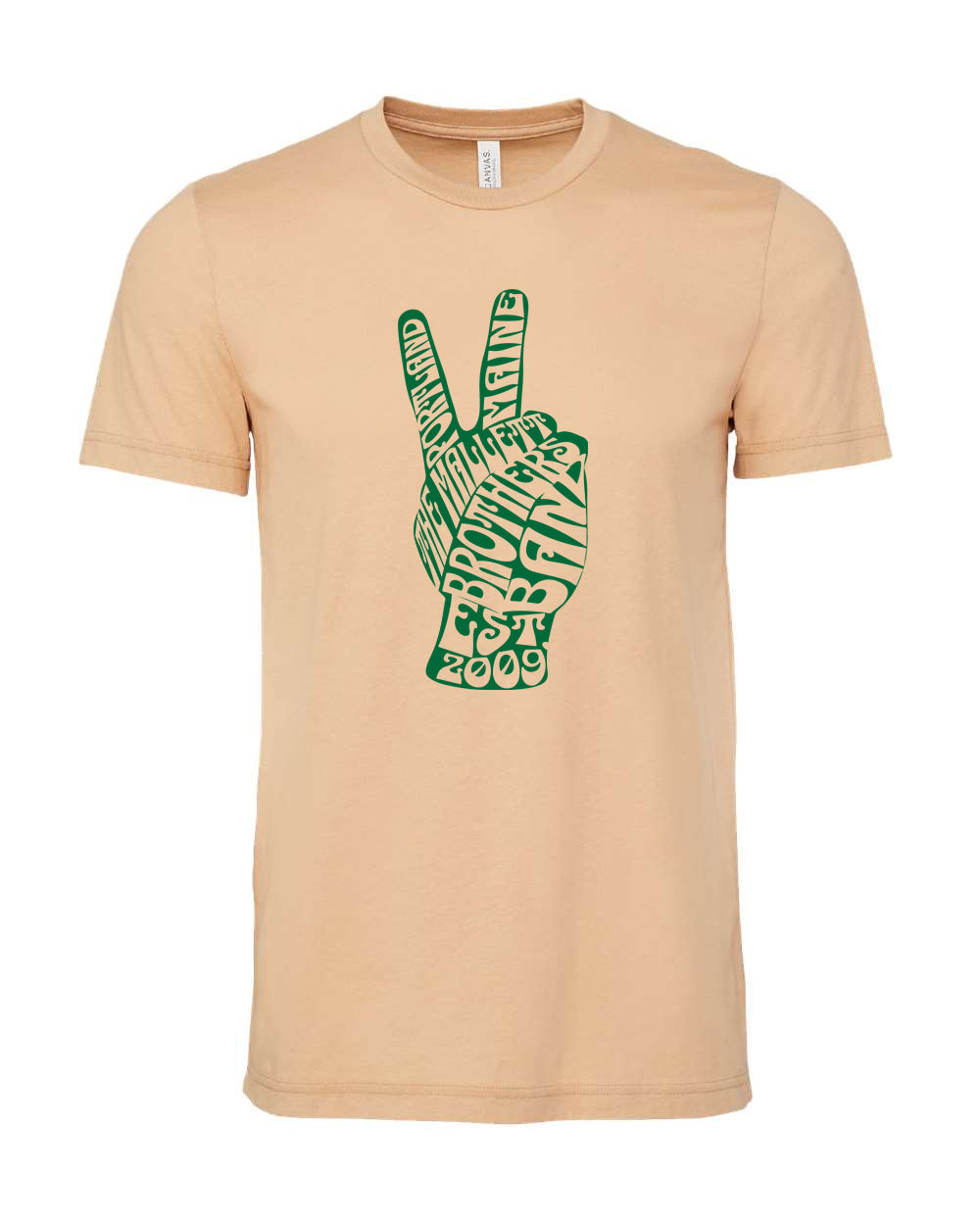 The Mallett Brothers Band Peace Sign tee - Sand Dune