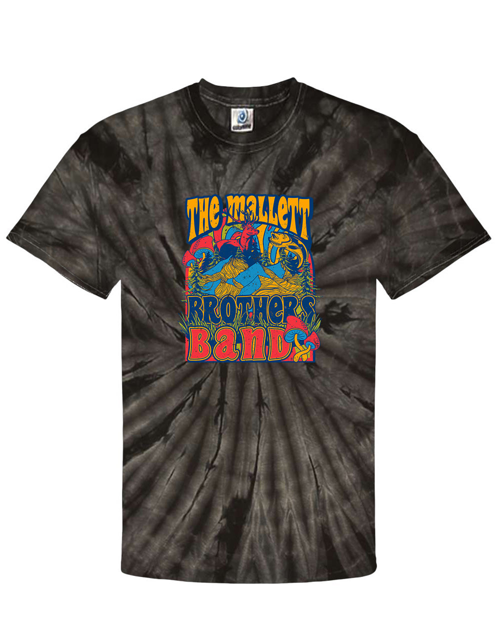 The Mallett Brothers Band Hippie Logo Tie-Dyed tee