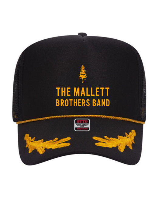 The Mallett Brothers Band Pine Tree printed foam trucker hat - Black/Gold